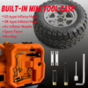 Electric Jack Kit,Orange 5 Ton 12V Portable Electric Jack Kit | All-in-One Tire Inflator & 90° Rotatable Work Light