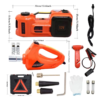5 Ton Electric Hydraulic Car Jack 3-in-1 with Inflatable Pump & LED Light, Available with Electric Impact Wrench, Portable Hard Case for SUV MPV Truck