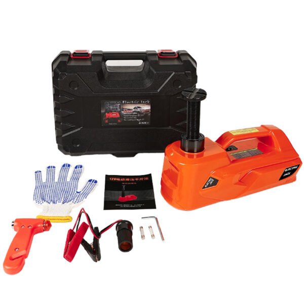 Electric Car Jack, 5 Ton/11023 LBS Hydraulic Jack with Electric Impact Wrench, Portable Car Lift with Built-in Inflatable Pump, and LED Light for SUV MPV Sedan Truck Change Tires Garage Repair